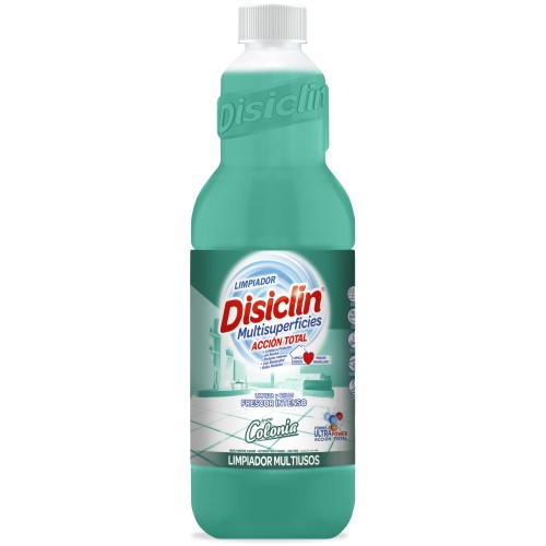 DISICLIN SUELOS COLONIA LIMPIADOR 1 LITRO C/12 FREGASUELOS Y LIMPIADORES LIQ.